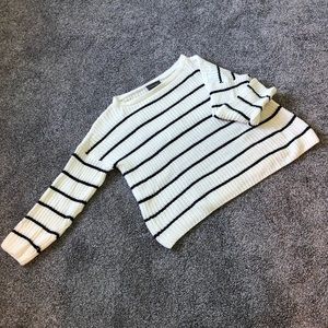 Wooden Ships striped cable sweater